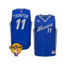 Men's Adidas Golden State Warriors #11 Klay Thompson Swingman Royal Blue 2015-16 Christmas Day 2017 The Finals Patch NBA Jersey