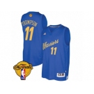 Men's Adidas Golden State Warriors #11 Klay Thompson Swingman Royal Blue 2016-2017 Christmas Day 2017 The Finals Patch NBA Jersey