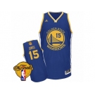 Men's Adidas Golden State Warriors #15 Damian Jones Swingman Royal Blue Road 2017 The Finals Patch NBA Jersey