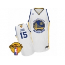 Men's Adidas Golden State Warriors #15 Damian Jones Swingman White Home 2017 The Finals Patch NBA Jersey