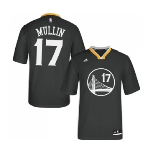 Men's Adidas Golden State Warriors #17 Chris Mullin Authentic Black Alternate NBA Jersey