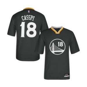 Men's Adidas Golden State Warriors #18 Omri Casspi Authentic Black Alternate NBA Jersey