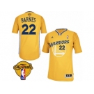 Men's Adidas Golden State Warriors #22 Matt Barnes Swingman Gold Alternate 2017 The Finals Patch NBA Jersey