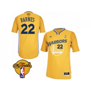 Men's Adidas Golden State Warriors #22 Matt Barnes Swingman Gold Alternate 2017 The Finals Patch NBA Jersey