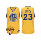 Men's Adidas Golden State Warriors #23 Draymond Green Authentic Gold 2017 The Finals Patch NBA Jersey