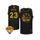 Men's Adidas Golden State Warriors #23 Draymond Green Swingman Black Precious Metals Fashion 2017 The Finals Patch NBA Jersey