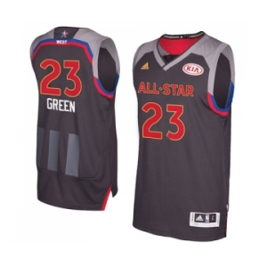 Men's Adidas Golden State Warriors #23 Draymond Green Swingman Charcoal 2017 All Star NBA Jersey