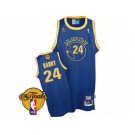 Men's Adidas Golden State Warriors #24 Rick Barry Swingman Royal Blue New Throwback 2017 The Finals Patch NBA Jersey