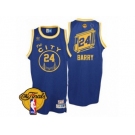 Men's Adidas Golden State Warriors #24 Rick Barry Swingman Royal Blue Throwback The City 2017 The Finals Patch NBA Jersey