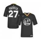 Men's Adidas Golden State Warriors #27 Zaza Pachulia Authentic Black Alternate NBA Jersey