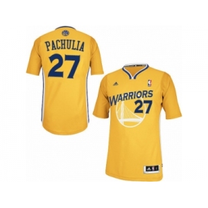 Men's Adidas Golden State Warriors #27 Zaza Pachulia Swingman Gold Alternate NBA Jersey