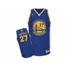 Men's Adidas Golden State Warriors #27 Zaza Pachulia Swingman Royal Blue Road NBA Jersey