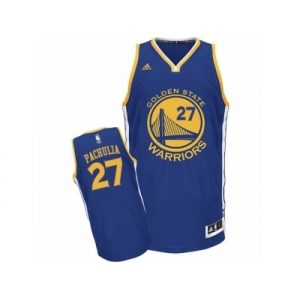 Men's Adidas Golden State Warriors #27 Zaza Pachulia Swingman Royal Blue Road NBA Jersey