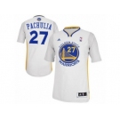 Men's Adidas Golden State Warriors #27 Zaza Pachulia Swingman White Alternate NBA Jersey