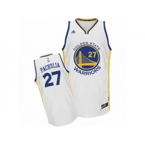 Men's Adidas Golden State Warriors #27 Zaza Pachulia Swingman White Home NBA Jersey