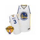 Men's Adidas Golden State Warriors #3 David West Swingman White Home 2017 The Finals Patch NBA Jersey