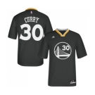 Men's Adidas Golden State Warriors #30 Stephen Curry Authentic Black Alternate NBA Jersey