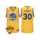 Men's Adidas Golden State Warriors #30 Stephen Curry Authentic Gold 2017 The Finals Patch NBA Jersey