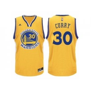Men's Adidas Golden State Warriors #30 Stephen Curry Authentic Gold NBA Jersey