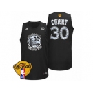 Men's Adidas Golden State Warriors #30 Stephen Curry Swingman Black Diamond Fashion 2017 The Finals Patch NBA