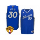 Men's Adidas Golden State Warriors #30 Stephen Curry Swingman Royal Blue 2015-16 Christmas Day 2017 The Finals Patch NBA Jersey