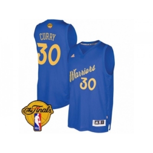 Men's Adidas Golden State Warriors #30 Stephen Curry Swingman Royal Blue 2016-2017 Christmas Day 2017 The Finals Patch NBA Jersey