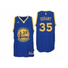 Men's Adidas Golden State Warriors #35 Kevin Durant Authentic Royal Blue Road NBA Jersey