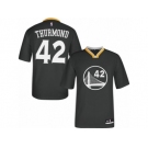 Men's Adidas Golden State Warriors #42 Nate Thurmond Authentic Black Alternate NBA Jerse