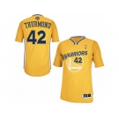 Men's Adidas Golden State Warriors #42 Nate Thurmond Authentic Gold Alternate NBA Jersey