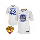 Men's Adidas Golden State Warriors #42 Nate Thurmond Swingman White Alternate 2017 The Finals Patch NBA Jersey