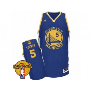 Men's Adidas Golden State Warriors #5 Kevon Looney Swingman Royal Blue Road 2017 The Finals Patch NBA Jersey