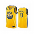 Men's Golden State Warriors #0 D'Angelo Russell Swingman Gold Finished Basketball Jersey - Statement Edition