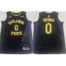 Men's Golden State Warriors #0 Gary Payton II Black 2024-25 Statement Edition Stitched Basketball Jersey