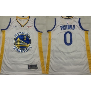Men's Golden State Warriors #0 Gary Payton II White Association Edition Stitched Basketball Jersey