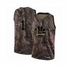 Men's Golden State Warriors #1 D'Angelo Russell Swingman Camo Realtree Collection Basketball Jersey