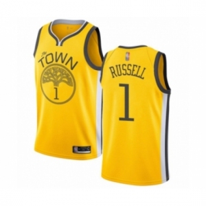 Men's Golden State Warriors #1 D'Angelo Russell Yellow Swingman Jersey - Earned Edition