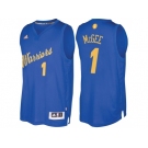 Men's Golden State Warriors #1 JaVale McGee 2016 Christmas Day Royal NBA Swingman Jersey