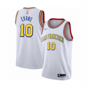 Men's Golden State Warriors #10 Jacob Evans Swingman White Hardwood Classics Basketball Jersey - San Francisco Classic Edition