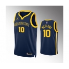 Men's Golden State Warriors #10 Mac McClung Navy Statement Edition Stitched Jersey