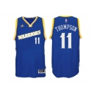 Men's Golden State Warriors #11 Klay Thompson 2016-17 Crossover Alternate Blue New Swingman Jersey