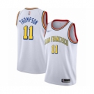 Men's Golden State Warriors #11 Klay Thompson Authentic White Hardwood Classics Basketball Jersey - San Francisco Classic Edition