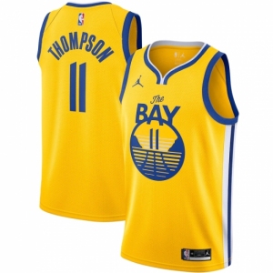 Men's Golden State Warriors #11 Klay Thompson Jordan Brand Gold 2020-21 Swingman Jersey