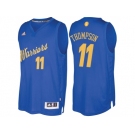 Men's Golden State Warriors #11 Klay Thompson Royal 2016 Christmas Day NBA Swingman Jersey