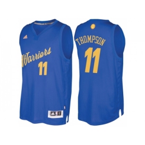 Men's Golden State Warriors #11 Klay Thompson Royal 2016 Christmas Day NBA Swingman Jersey