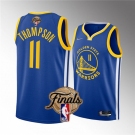 Men's Golden State Warriors #11 Klay Thompson Royal 2022 Finals Stitched Basketball Jersey