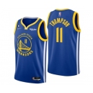 Men's Golden State Warriors #11 Klay Thompson Royal With No.6 Patch Stitched Jersey