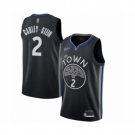 Men's Golden State Warriors #2 Willie Cauley-Stein Swingman Black Basketball Jersey 2019-20 City Edition