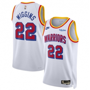 Men's Golden State Warriors #22 Andrew Wiggins White 2024-25 Classic Edition Stitched Basketball Jersey