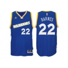 Men's Golden State Warriors #22 Matt Barnes adidas Royal Swingman Crossover Jersey