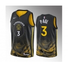 Men's Golden State Warriors #3 Chris Paul Black City Edition Stitched Basketball Jersey